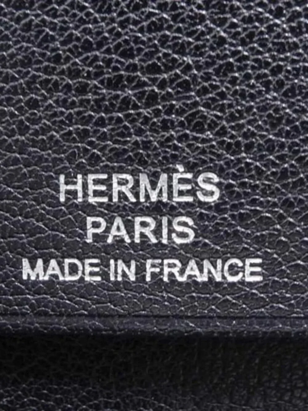 Auth HERMES Agenda/Note Cover Black Leather - e61443a
